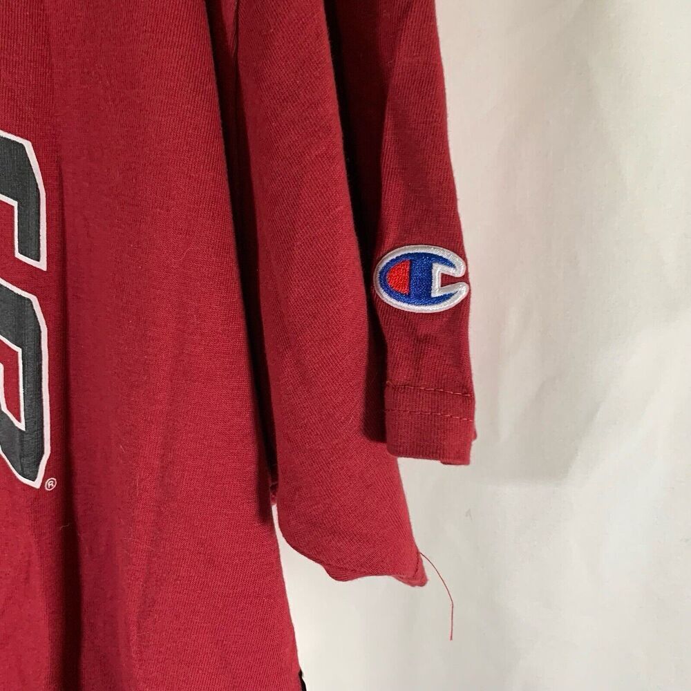 New Arkansas Razorbacks Shirt Men's L Grey Short Sleeve Embroidered Champion - Picture 3 of 7